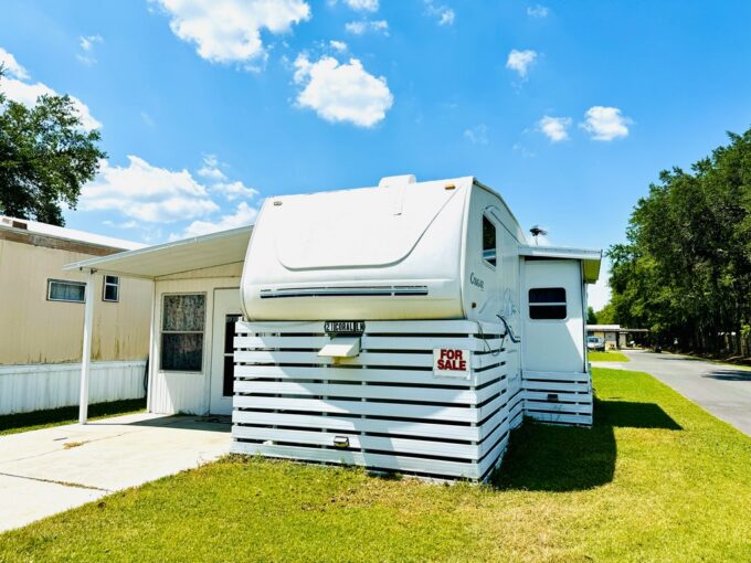 View 2 - Converted Travel Trailer Exterior picture with private driveway.