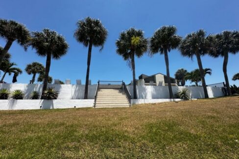 Clubhouse Pool Area Steps leading out to Lake Hester