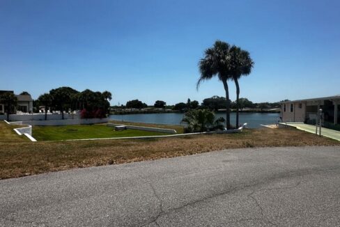 View of Clubhouse Courtyard and Lake Hester